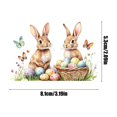 thumbnail image 3 of IGEED Easter Stickers,Easter Bunny Wall Decals for Wall Decroation,Easter Eggs Tree Branch Wall Decals,Stick Easter Window Decals,Spring Rabbit Sticker for Living Room Bedroom Supplies, 3 of 6