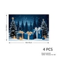 thumbnail image 4 of Jbralid Christmas Gift Box Design Placemat Set of 4 for Home Kitchen Table Decor 12x18 inch, 4 of 5
