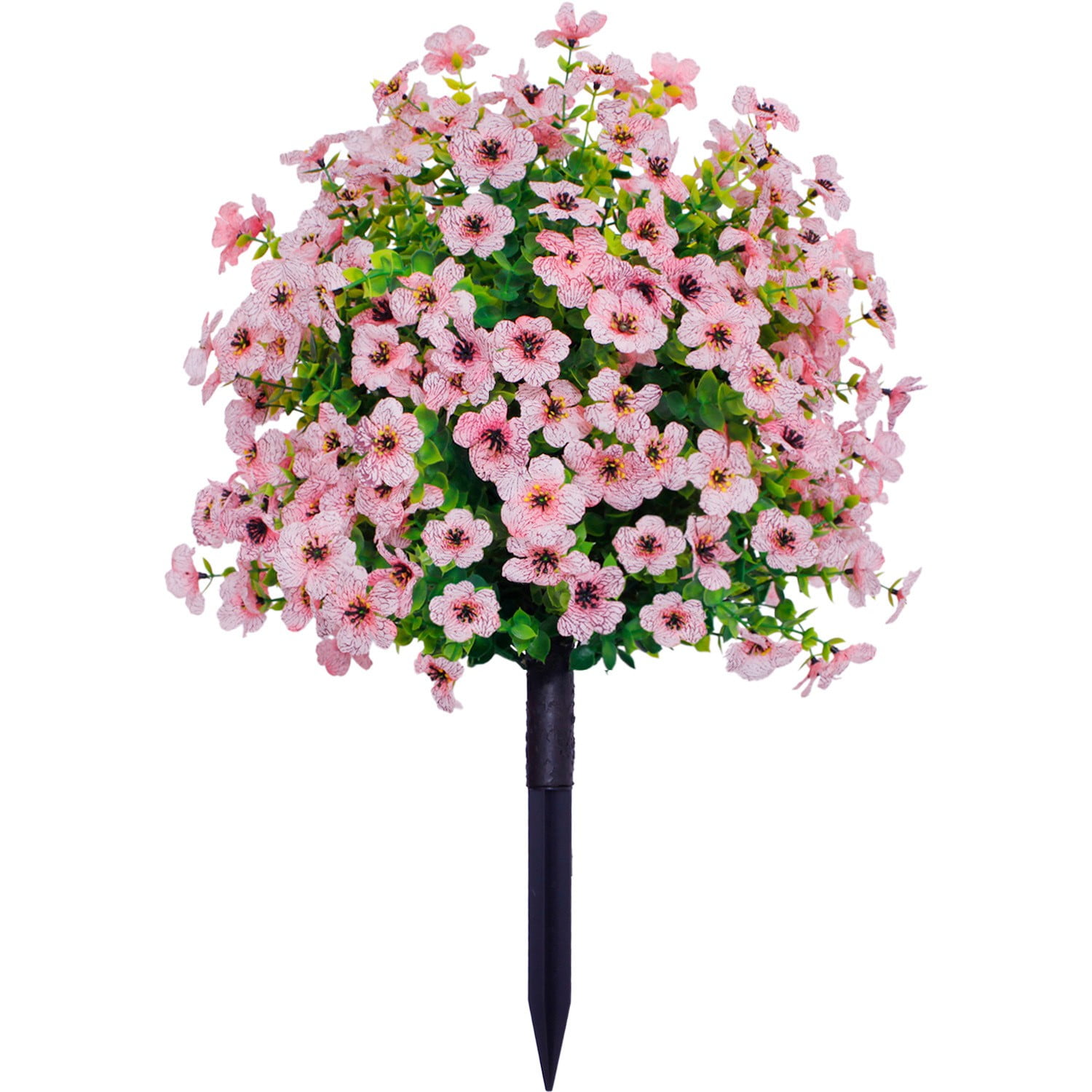 Viflosae Flowers for Decoration Table Decor Artificial Flowers with Ground Spikes Garden Stake Faux Shrubs Garden Accessories 22in for Outdoor Outside Garden Porch Patio Wedding Party Decoration