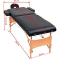 thumbnail image 2 of vidaXL Massage Table and Stool Set Beauty Couch Therapy Bed 2 Zones Thick, 2 of 11