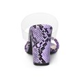 thumbnail image 2 of BLISSFUL STEP Women's Snake Print Snakeskin Block Heels Sandals Purple 8, 2 of 8