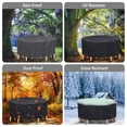 thumbnail image 3 of 91x43in Round Patio Furniture Cover TeqHome Outdoor Chair Covers Waterproof 190T Polyester Outdoor Table Chair Set Covers Anti-Fading Cover for Outdoor Furniture Set 6-Seat Black, 3 of 11