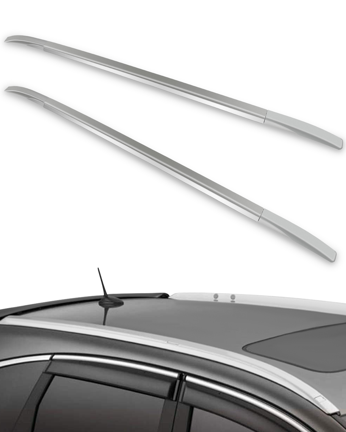 Haul More Gear: 4Pc Roof Rack Side Rails & Cross Bars For 2013-2019 Mitsubishi Outlander