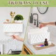 thumbnail image 6 of Set of 2 Paper Towel Dispenser Wall Mount, Paper Towel Holder Wall Mounted with Lid, Solid Wood Commercial C-Fold, Z-Fold, Trifold Hand Paper Towel Holder Hand Towel Holder for Bathroom Kitchen Decor, 6 of 8