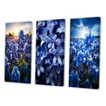 thumbnail image 3 of Designart "Blissful Bluebonnet Blooms II" Floral & Botanical Wall Art Set Of 3 - Blue Blue Bonnets Canvas Set For Living Room Decor, 3 of 7
