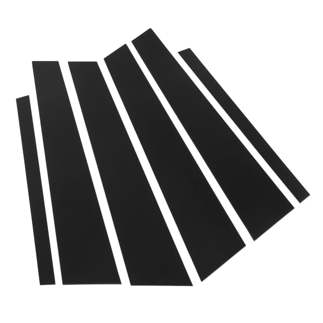 TKSE Embellecedor de la cubierta del poste del pilar de la ventana de la puerta, 6 piezas Negro brillante Ventana de la puerta B C Embellecedor del poste del pilar Reemplazo de accesorios de automóvil