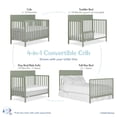 thumbnail image 5 of Fisher-Price Meadowbrook 4-in-1 Convertible Baby Crib by Dream On Me, Meadow Green, 5 of 10