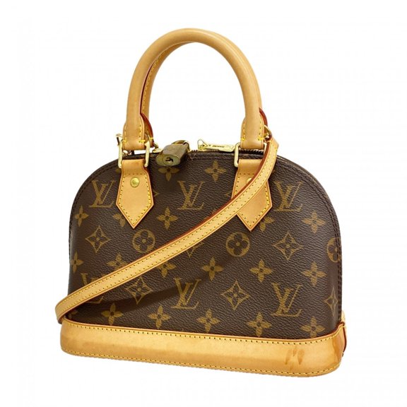 Pre-Owned Louis Vuitton Alma BB Monogram Handbag M53152 Brown 2-way bag for women