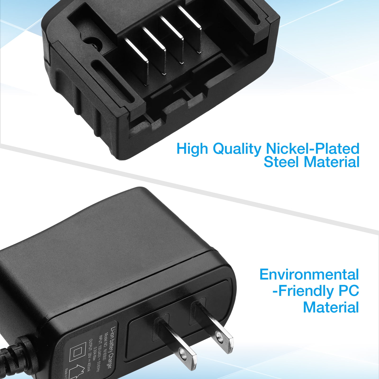 Enegitech LCS1620 Charger Compatible with Black & Decker 16V 20V Li-ion  Battery LBXR20 LBX20 LBX4020