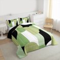 thumbnail image 3 of Castle Fairy Abstract Geometric 2Pcs Bedding Comforter Set for Women Men,Black Green White Twin Comforter Sets,Vintage Aesthetic Breathable Bedding Set,Ultra Soft Home Decor, 3 of 8
