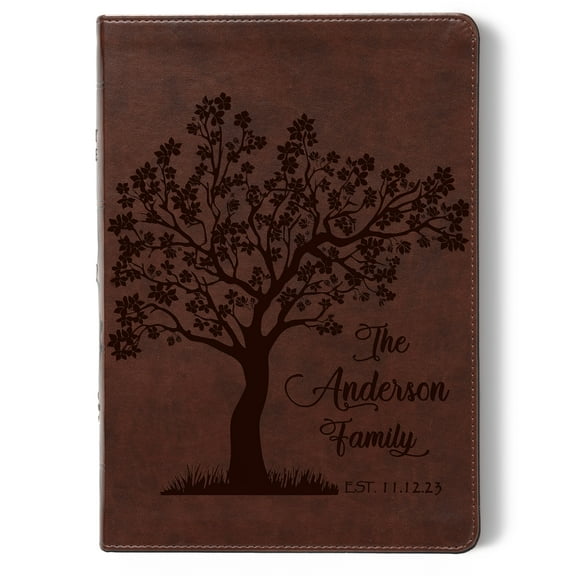 Personalized Family Tree Bible, Custom Engraved ESV Wide-Margin Reference Bible, Wedding Gifts, Christian Gifts, Family Bible for Wedding