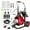 Red & Black, variant on Electric Drain Auger -Portable Electric Drain Auger Cleaner with Air-Activated Foot Switch, 4 Cutter Set, Protective Gloves Fits 1"-4" Pipes, High-Quality Steel Cable