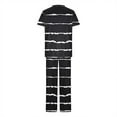 thumbnail image 3 of Aofany Scrubs Set for Women Nurse Medical Uniform Stripes Stretchy Scrubs Suits V Neck Pocket Top with Wide Leg Jogger Pants, 3 of 3