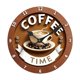 thumbnail image 4 of Reloj de pared con diseño de café, decorativo, resistente, creativo, redondo, con números arábigos. 20 centímetros, 4 of 7