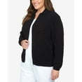 thumbnail image 6 of Alfred Dunner Womens Plus-Size Chenille Metallic Zip Front Cardigan, 6 of 6