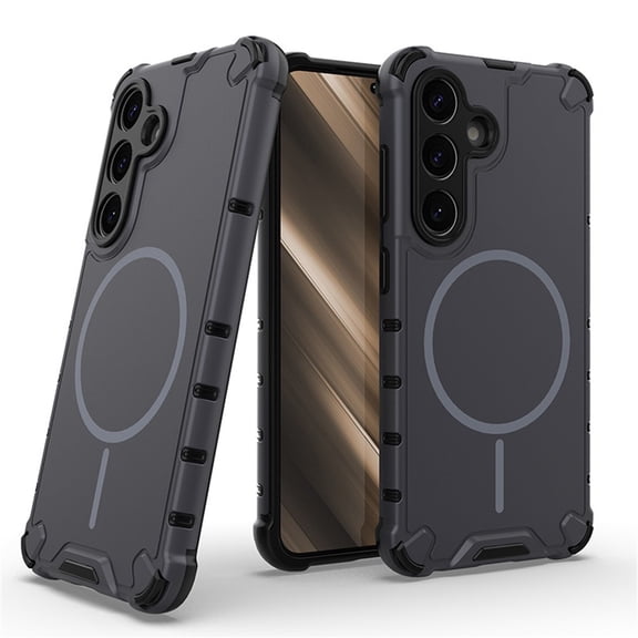 Case For Samsung Galaxy S26  5G [Compatible With MagSafe] Military Grade Airbag Anti Fall Protective Solid Color Phone Case,Dark grey,For Galaxy S26  5G