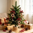 thumbnail image 6 of Qjidjing Christmas Tree Ornaments, Xmas Hanging Wind Chime Pendants with Red Bow, for Xmas Tree, Front Door, Car Interior Decor, 6 of 6