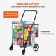 thumbnail image 3 of VEVOR Carro de la compra plegable VEVOR, carro de supermercado gigante con cestas dobles, ruedas giratorias de 360°, carro utilitario de servicio pesado, carro utilitario de gran capacidad de, 3 of 9