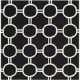thumbnail image 2 of Safavieh Dhurries Sloane Geometric Area Rug, Black/Ivory, 6' x 6' Square, 2 of 6
