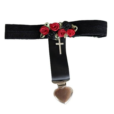 

✪ Satin Garter Belt Thigh Garter Goth Heart Lolita Garter Leg Ring Garter Belt Thigh Ring Garter Leg Loop Bands