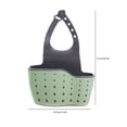 thumbnail image 2 of Double Layer Kitchen Sink Draining Basket Hanging Organizer | Thickened TPR Rubber Storage Bag | Snap Closure | Faucet Hanging Rack | 21x8.5cm | Water Drop Design, 2 of 2