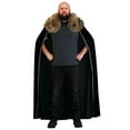 thumbnail image 2 of Black Faux Fur Collar Viking Cape, 2 of 4
