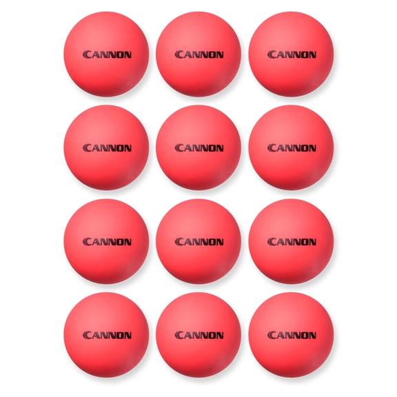 Cannon Sports 12 Pack High-Bounce Handballs - Bulk Pack for Training, Games, Recreational Sports, and Fetch Play - Durable Rubber High-Bounce Ball (Red)