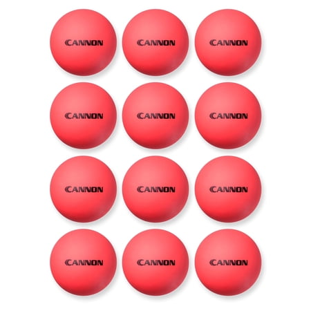 Cannon Sports 12 Pack High-Bounce Handballs - Bulk Pack for Training, Games, Recreational Sports, and Fetch Play - Durable Rubber High-Bounce Ball (Red)