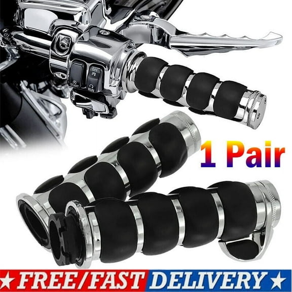 Motorcycle 1 Inch Handlebar Grip Handle for for Honda Harley Electra Glide Road King USA -