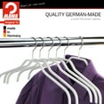 thumbnail image 6 of Mawa by Reston Lloyd Silhouette Series Non-Slip Space Saving Clothes Hanger for Shirts and Dresses, Style 41/F, Set of 12, White, 6 of 6