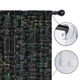 thumbnail image 4 of Blackout Kids Curtains,Math Equations 3D Shapes Black Pattern Childrens Insulated Curtains Set Of 2,Bedroom Essentials,Toddler Room Decor 42"x63", 4 of 5