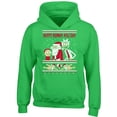 thumbnail image 2 of Unisex Christmas Happy Human Holiday Printed Design Hoodie Long Sleeve Sweatshirt Soft and Comfy Hoodie, Lightweight Hoodie Irish Green Sweater Large, 2 of 3