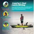 thumbnail image 6 of 9.8ft Rocket Modular Fishing Kayak - Fin Drive, 400 lbs Capacity, Yellow Black - Pedal Fishing Kayaks for Adults & Youth, Sit on Top, Compact Storage, Lightweight, Easy Transport, 6 of 6