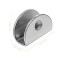 thumbnail image 3 of Glass Clip Bracket 8 Pcs Clips Shower Retainer Fiing Cabinets Bookends for Shelves Stainless Steel, 3 of 6