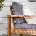 thumbnail image 6 of Walker Edison Modern Patio Chair Lounger and Ottoman - Brown, 6 of 22