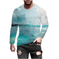 thumbnail image 1 of Tops de hombre Camiseta estampada vintage Blusa informal de manga larga popular personalizada Pompotops oipoqjl1633, 1 of 6