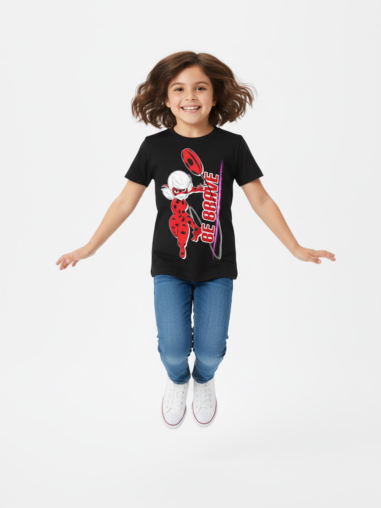 Miraculous Ladybug Girls Short Sleeve Graphic T-Shirt, Sizes 4-16