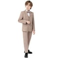 thumbnail image 3 of RUTAYY Boys Clothing Sets Long Sleeve Striped Performance Solid Color Suit Vacation Outfit Sets, 3 of 8