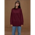 thumbnail image 6 of Thick Knit Crew Neck Long Sweater, 6 of 6
