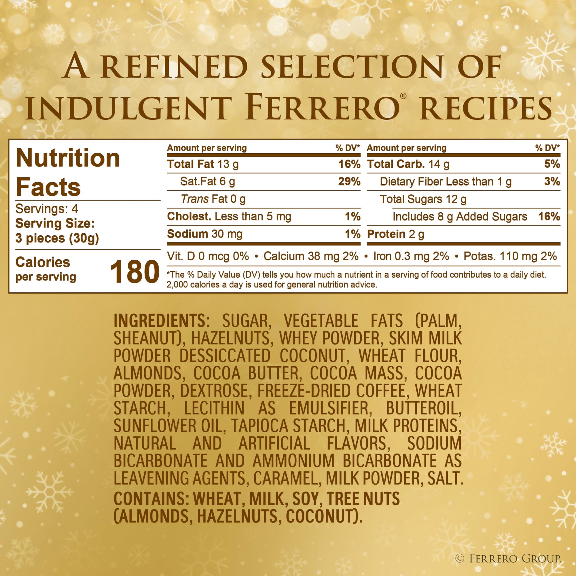 (2 pack) Ferrero Collection Grand Assortment, Hazelnut Chocolate, Coconut, Almond, Cappuccino, Holiday Gift Box, 12 Count, 4.1 oz