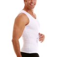 thumbnail image 4 of Insta Slim - Camiseta sin mangas para hombre, compresión adelgazante, moldeador de cuerpo, control de abdomen (blanco-grande), 4 of 5