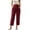 Red, variant on SwiftWear Women's High Waist Cropped Work Pants with Pockets Back Elastic Waist Straight Leg Trousers Casual Dressy Cotton Pants for Everyday & Office