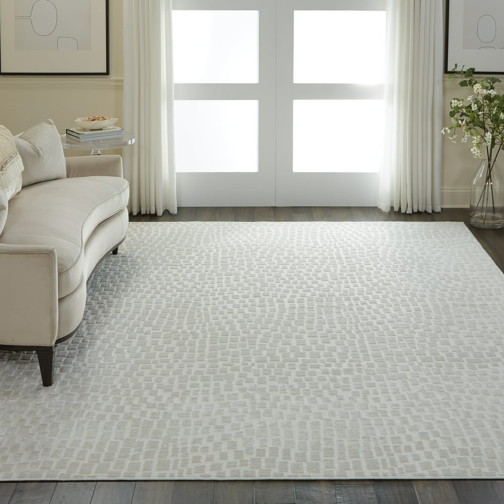 Nourison Urban Chic White Midcentury Area Rug, 9' x 12'