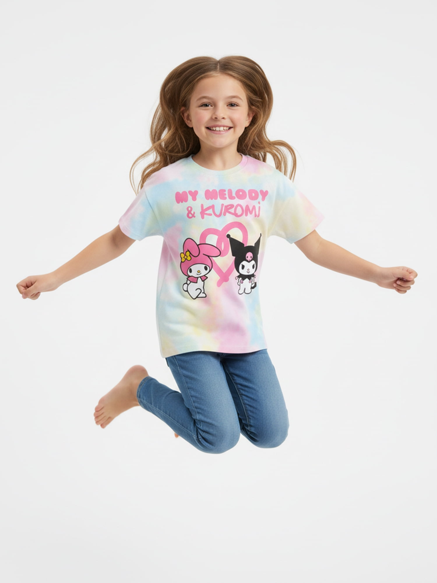 My Melody and Kuromi Girls Short Sleeve Graphic T-Shirt, Sizes 4-16