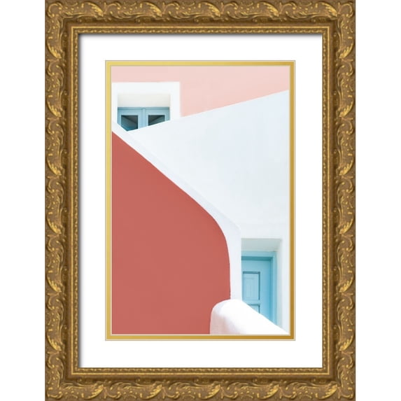 Wride, Linda 17x24 Gold Ornate Wood Framed with Double Matting Museum Art Print Titled - Pastel pinks and blues