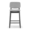 thumbnail image 5 of Set of 2 Aled Gray Fabric Bar Stool with Side Wings and Tufted Buttons, 5 of 7