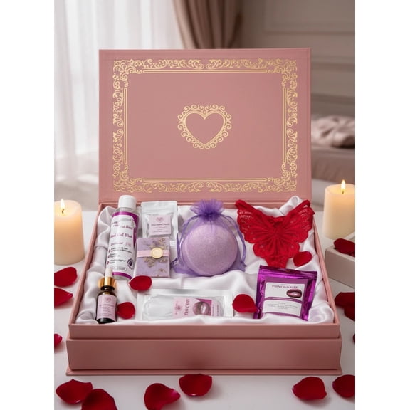 Valentine’s Day Feminine Care Spa Gift Set – Gift Basket Box