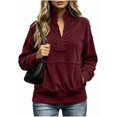 thumbnail image 3 of XIAOCHA Men's Quarter Button Pullover Sweatshirt Relaxed Fit Fall Winter Daily Sweatshirts, 3 of 8