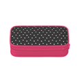 thumbnail image 2 of TEQUAN Large Capacity Pencil Case, Colorful Polka Dots Pattern Pencil Pouch 2 Compartments Pencil Bag (Pink), 2 of 7
