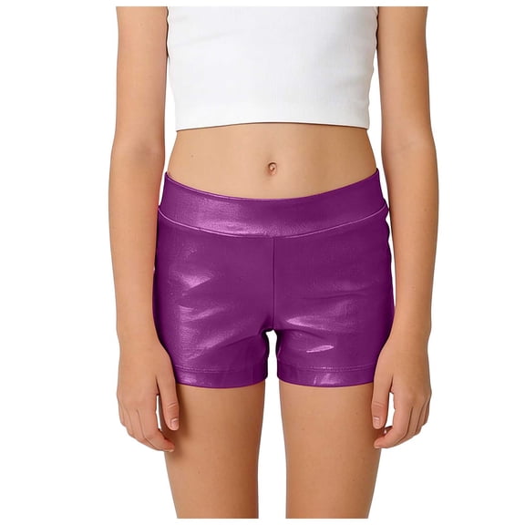 Ketyyh-chn99 Baby Girls' Toddler Pull-on Knit Shorts Toddler Girls Shorts Ruffle Baby Girl Solid Soft Cotton Pull-On Casual Shorts Bottom Summer Clothes Size for 4-5 Years,Purple